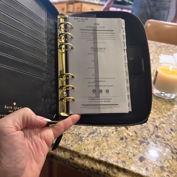 Kate Spade Black Wallet. Calendar & Card Holder. Like new condition. - Picture 5 of 6